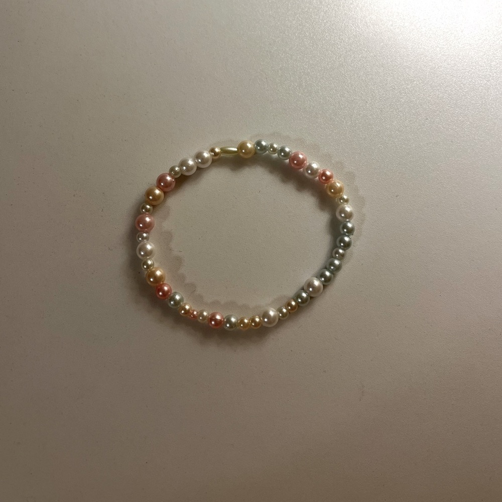 Multicolor pearl handmade beaded bracelet